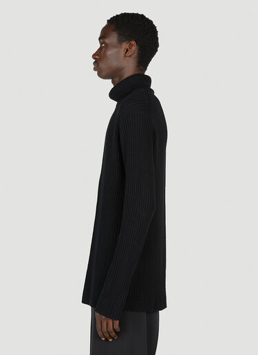 Yohji Yamamoto Ribbed Sweater Black yoy0152012