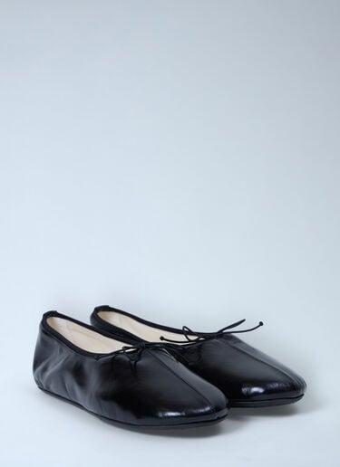 PHOEBE PHILO Gathered Flat Shoes Black phl0262023