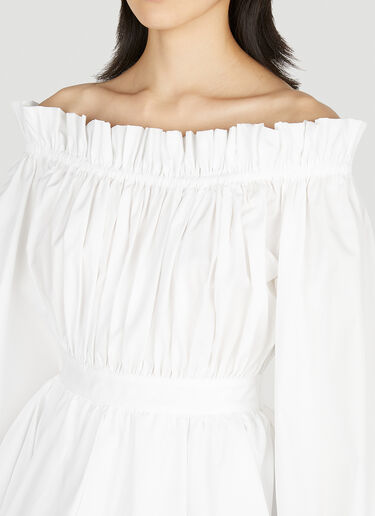 Alexander McQueen Off The Shoulder Top White amq0251057