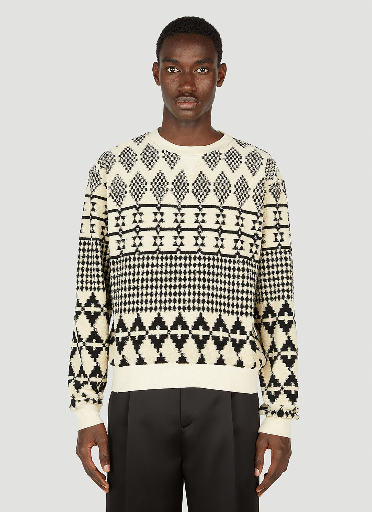 Shop Saint Laurent Jacquard Sweater