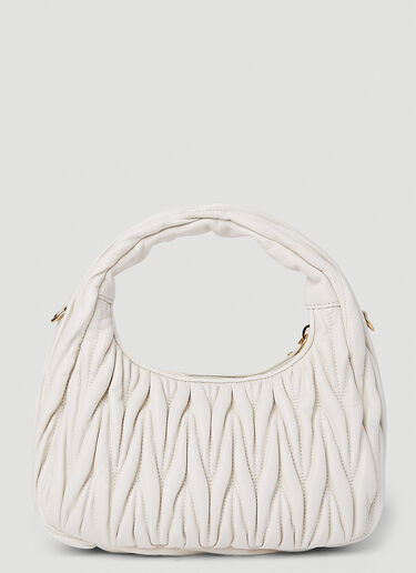 Miu Miu 원더 미니 호보 핸드백 화이트 miu0251016