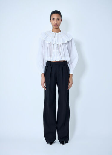 Chloé Cotton Blouse with Ruffled Collar White chl0263020