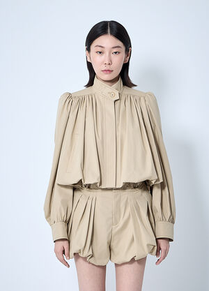 Chloé Gathered Jacket Beige chl0260009