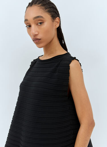 Pleats Please Issey Miyake Bounce Knit Top Black plp0258015