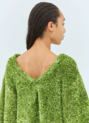 Dries Van Noten Metallized Sweater Green dvn0258024