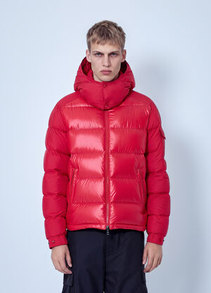 Moncler Maya Hooded Short Down Jacket Red mon0166009