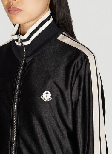 8 Moncler Palm Angels 샤이니 지퍼 트랙 재킷 블랙 mpa0351014