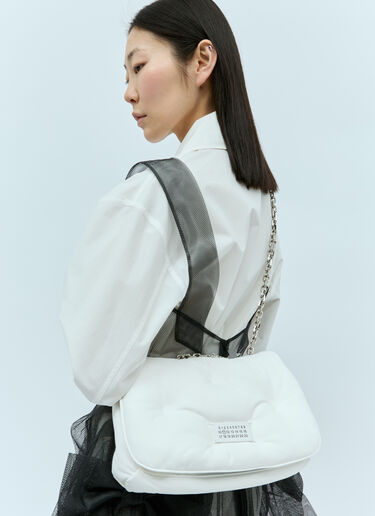 Medium Glam Slam Flap Shoulder Bag Maison Margiela Medium Glam Slam Flap Shoulder Bag White mla0249005