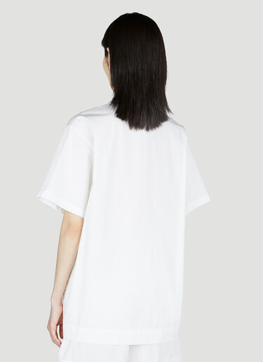 Tekla 经典短袖睡衣衬衫 白色 tek0353012