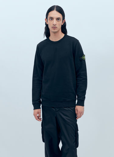 Compass Patch Sweatshirt Stone Island Compass Patch Sweatshirt Black sto0154052