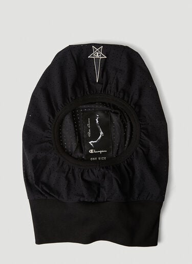 Rick Owens x Champion Fogachine 徽标巴拉克拉法帽 黑色 roc0148017