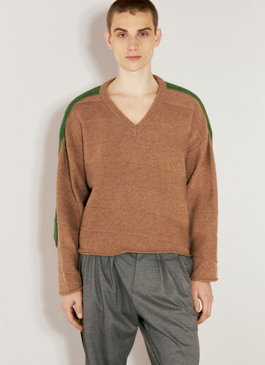 Kiko Kostadinov Delian V-Neck Sweater Brown kko0156010