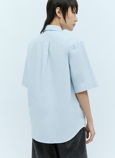 Short Sleeve Poplin Shirt TOTEME Short Sleeve Poplin Shirt Blue tot0256016