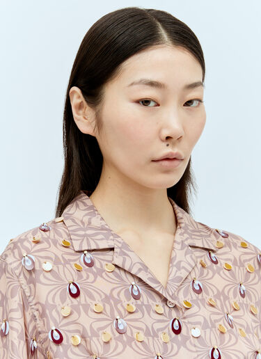 Dries Van Noten Embellished Silk Shirt Pink dvn0256029