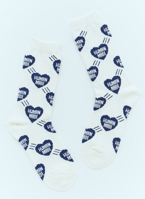 Y-3 Heart Logo Jacquard Socks White yyy0152041