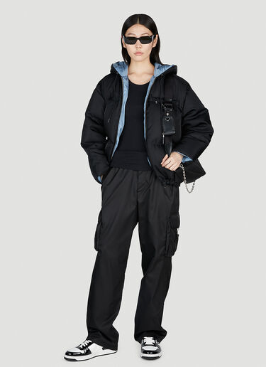 Prada 후드 퍼퍼 재킷 블랙 pra0254017
