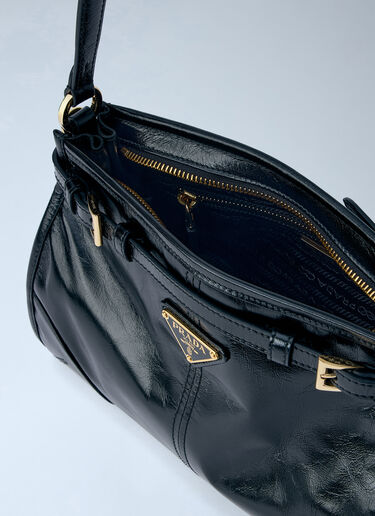 Prada Bonnie Small Leather Handbag Black pra0266015