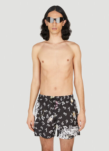 Vivienne Westwood Graphic Print Swim Shorts Black vvw0152008