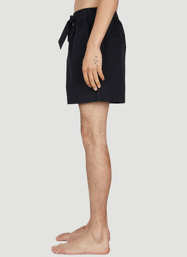 Tekla Drawstring Sleep Shorts Black tek0353015