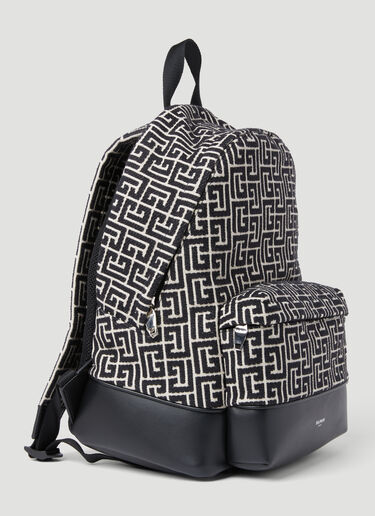 Balmain Monogram Jacquard Backpack Black bln0153032