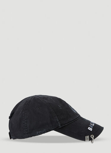 Balenciaga Destroy Piercing Hat  Black bal0145101