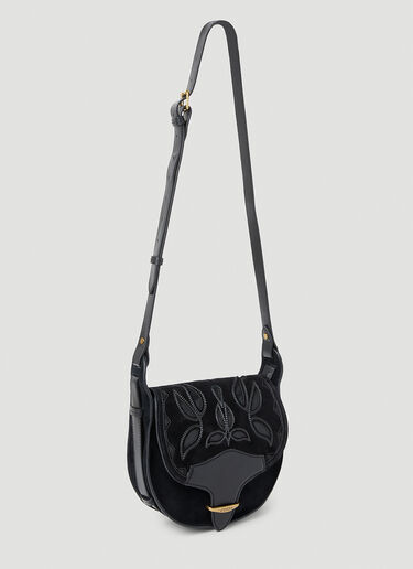 Botsy 刺繍入りレザー スモール ショルダー バッグ Isabel Marant Botsy 刺繍入りレザー スモール ショルダー バッグ ブラック ibm0253043