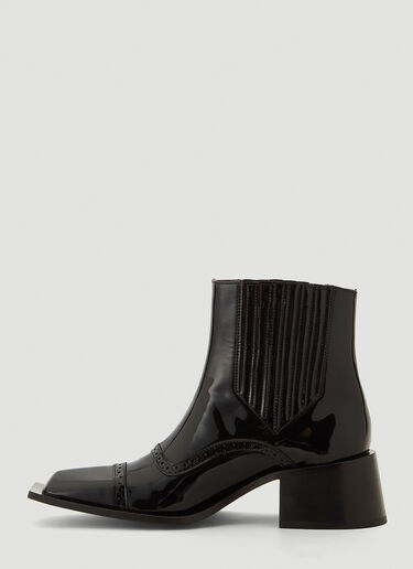 Martine Rose Squared-Toe Ankle Boots Black mtr0239004