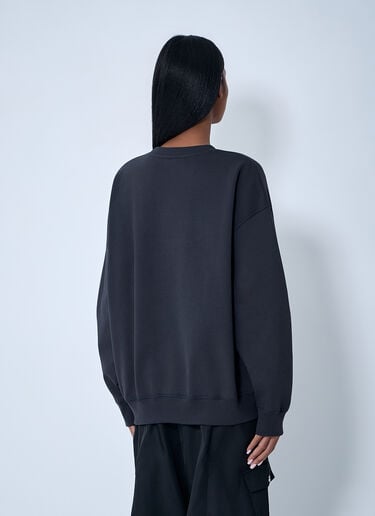 GANNI Logo Motif Sweatshirt Black gan0263008