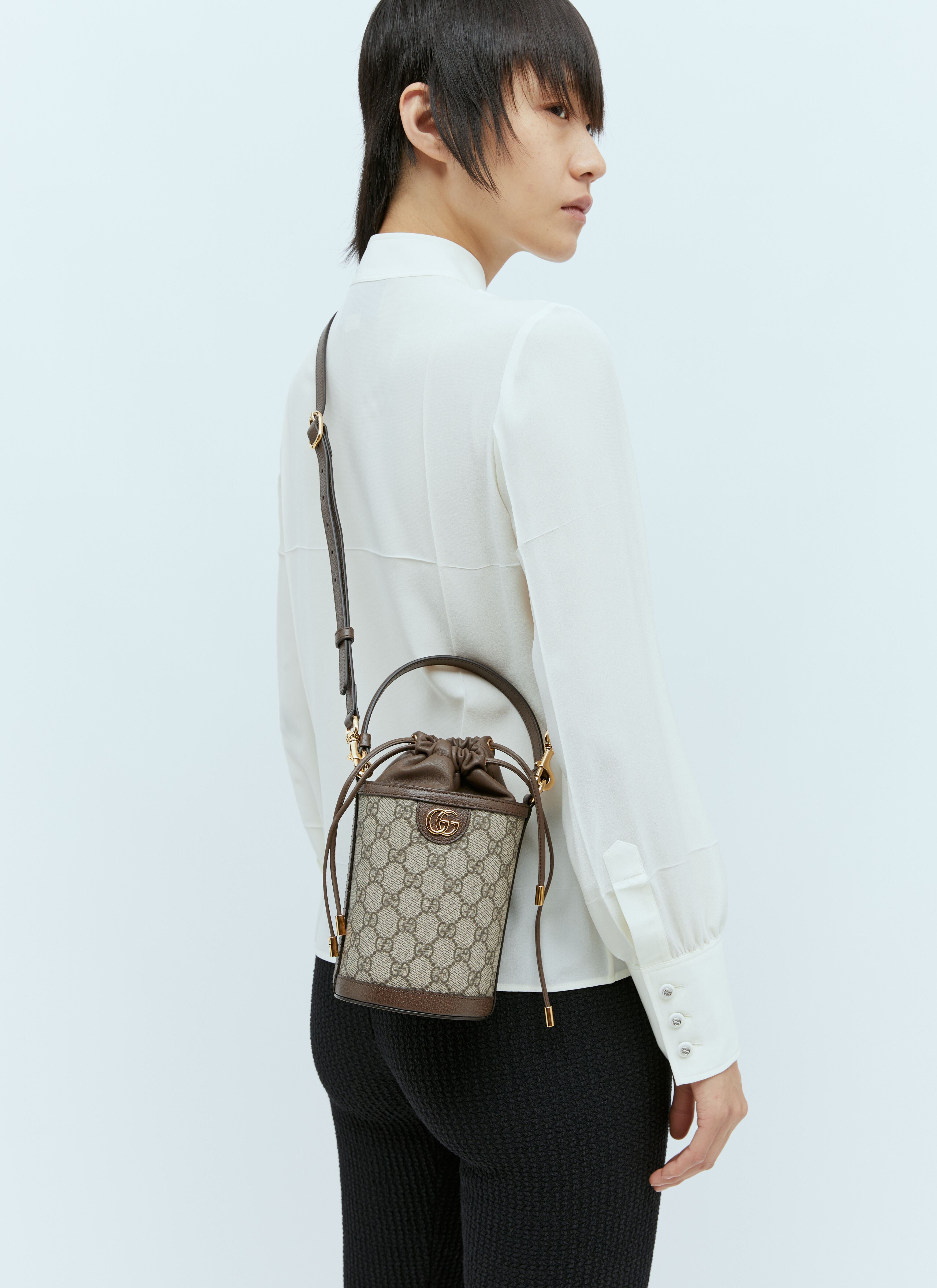 Gucci Women s Ophidia Mini Bucket Bag in Beige LN CC