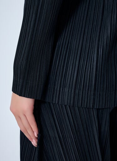 Pleated Single Breasted Blazer Pleats Please Issey Miyake Pleated Single Breasted Blazer Black plp0262013