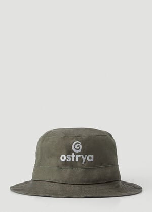 Ostrya Otis Logo Print Bucket Hat Green ost0148005