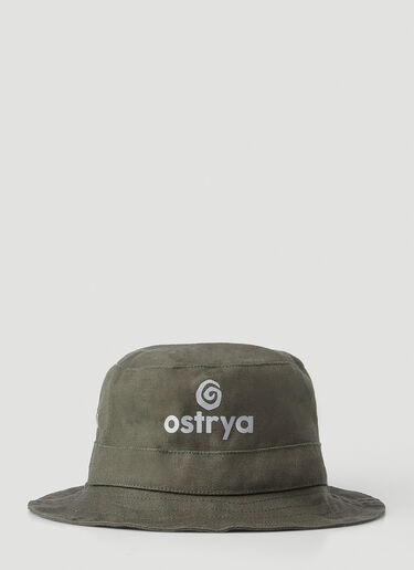Ostrya Otis 徽标印花渔夫帽 绿 ost0148025