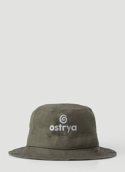 Ostrya Otis Logo Print Bucket Hat Grey ost0152004