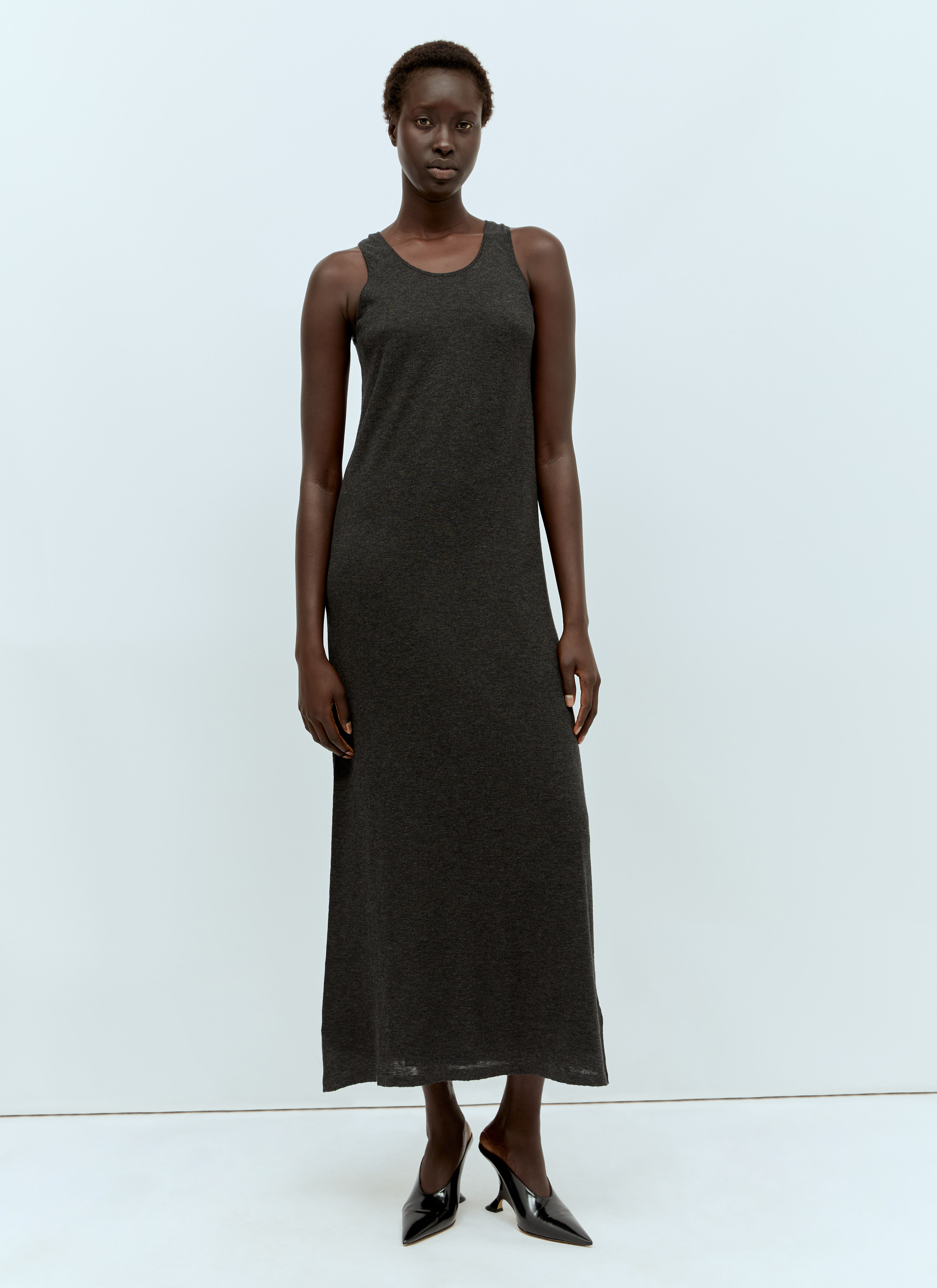 Saint Laurent Farissa Maxi Dress Black sla0255015