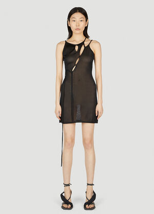 Ottolinger Knit Strappy Mini Dress Black ott0251023