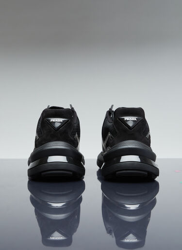 Prada Systeme Brushed Leather Sneakers Black pra0154011