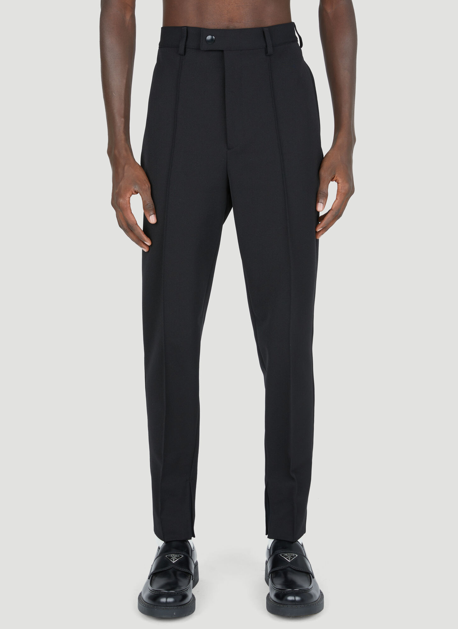 Prada Gabardine Pants In Black