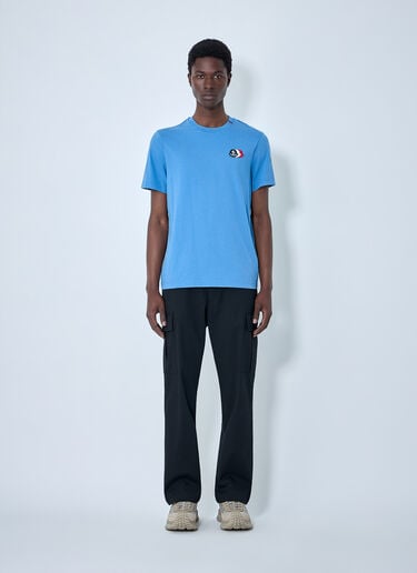 Moncler Cotton Logo T-Shirt Blue mon0164031