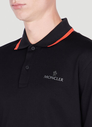 Moncler 대조적인 트리밍 폴로 셔츠 블랙 mon0152037
