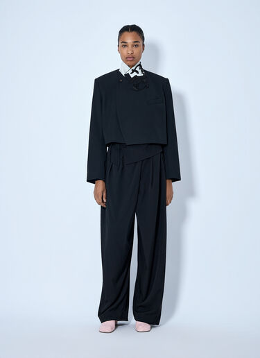 Dries Van Noten 보세아 울 개버딘 블레이저 검정 dvn0264031