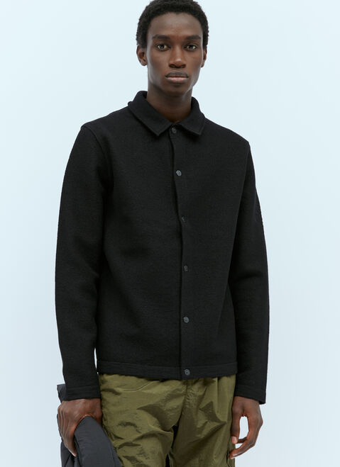 Stone Island Wool Knit Overshirt Green sto0154003