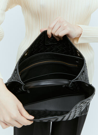 Bottega Veneta 미디엄 안디아모 핸드백 블랙 bov0255096