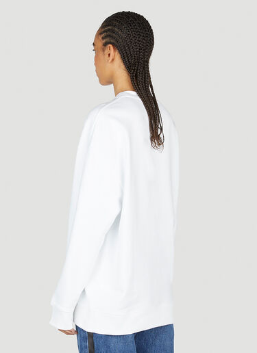 Stella McCartney 핫픽스 라인스톤 로고 스웨트셔츠 화이트 stm0253009