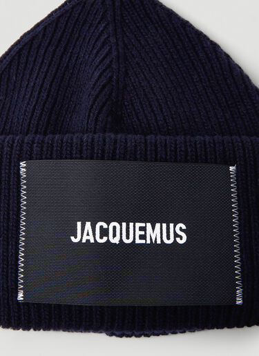 Jacquemus Le Bonnet Beanie Hat Navy Blue jac0250093