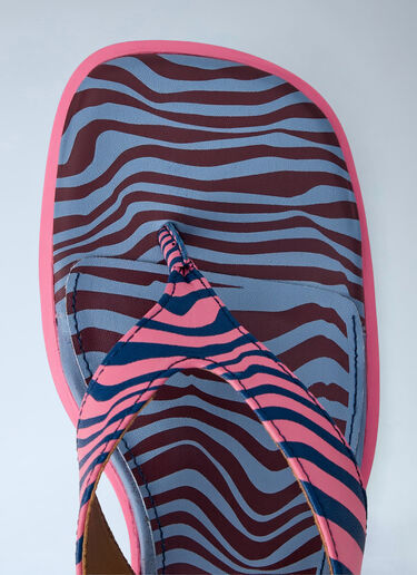 CAMPER Striped Block Heel Sandals Pink cmp0264010