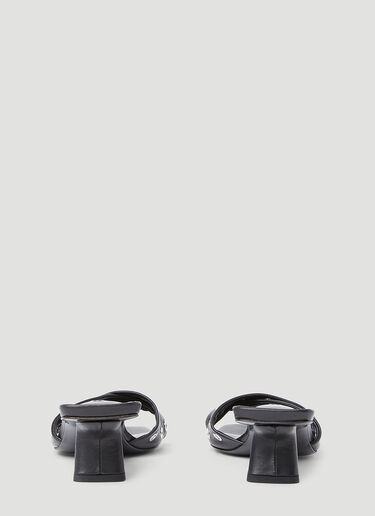 BY FAR Rocco Eyelet High Heel Mule Black byf0253023