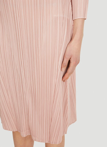 Pleats Please Issey Miyake 百褶半高领连衣裙 粉色 plp0251017
