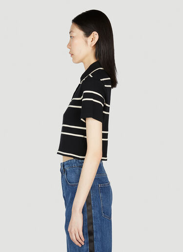 스트라이프 폴로 셔츠 Saint Laurent 스트라이프 폴로 셔츠 블랙 sla0252021