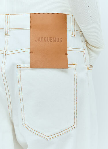 Jacquemus Le De-Nîmes Large Jeans Beige jac0256039