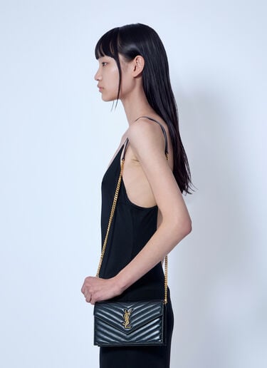 Saint Laurent 卡桑德尔信封链条钱包 黑色 sla0265132